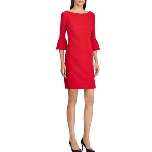 American Living Red Long Sleeve Dress